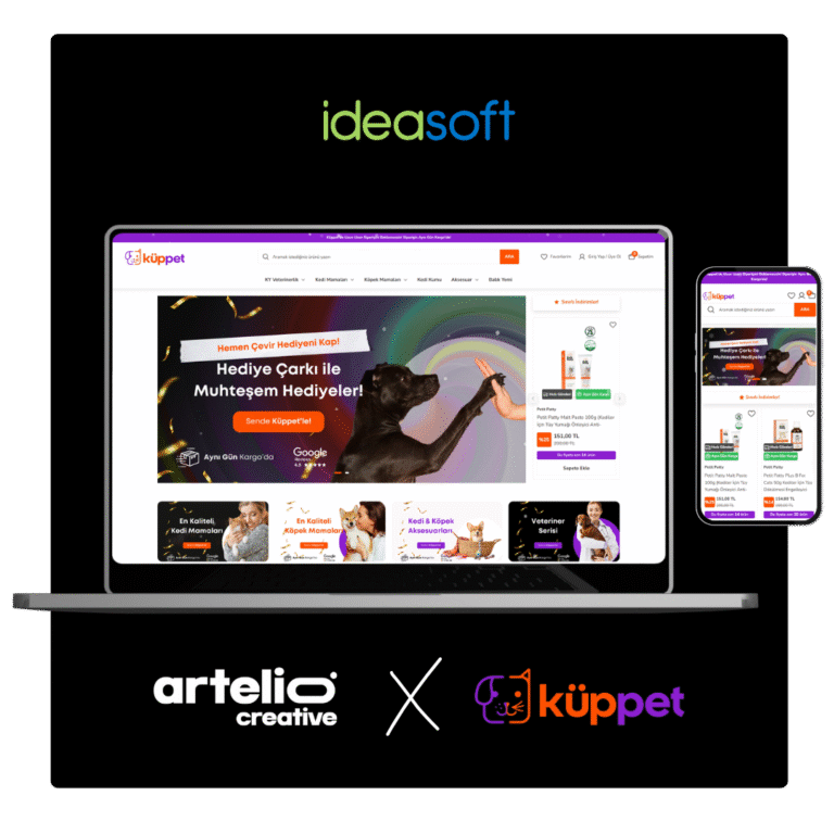 Artelio × Küpet IdeaSoft e-ticaret sitesi