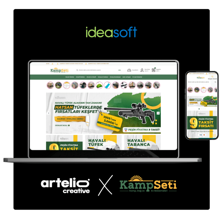 Artelio × KampSeti IdeaSoft e-ticaret sitesi