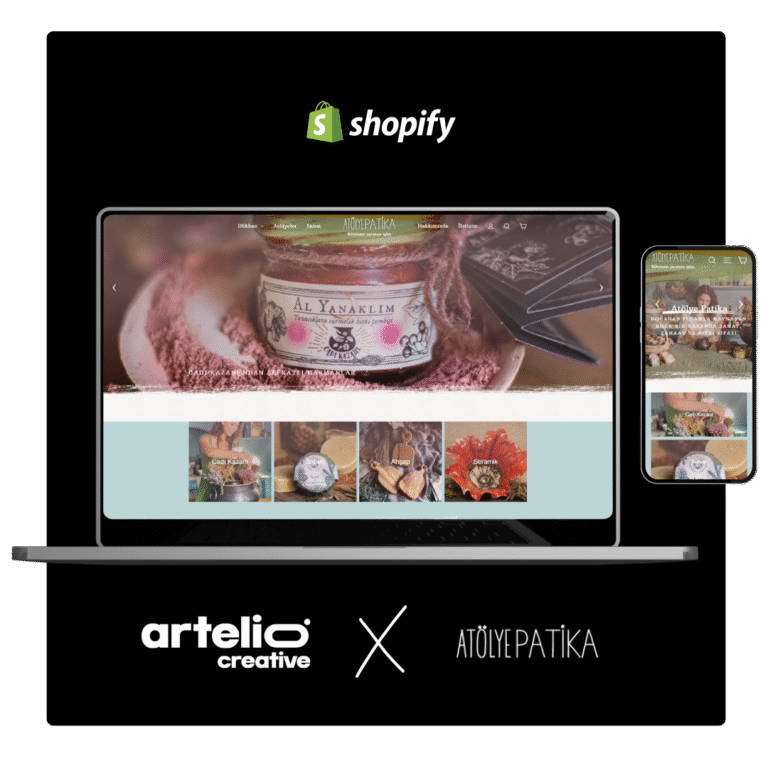 Artelio × Atölye Patika Shopify e-ticaret sitesi